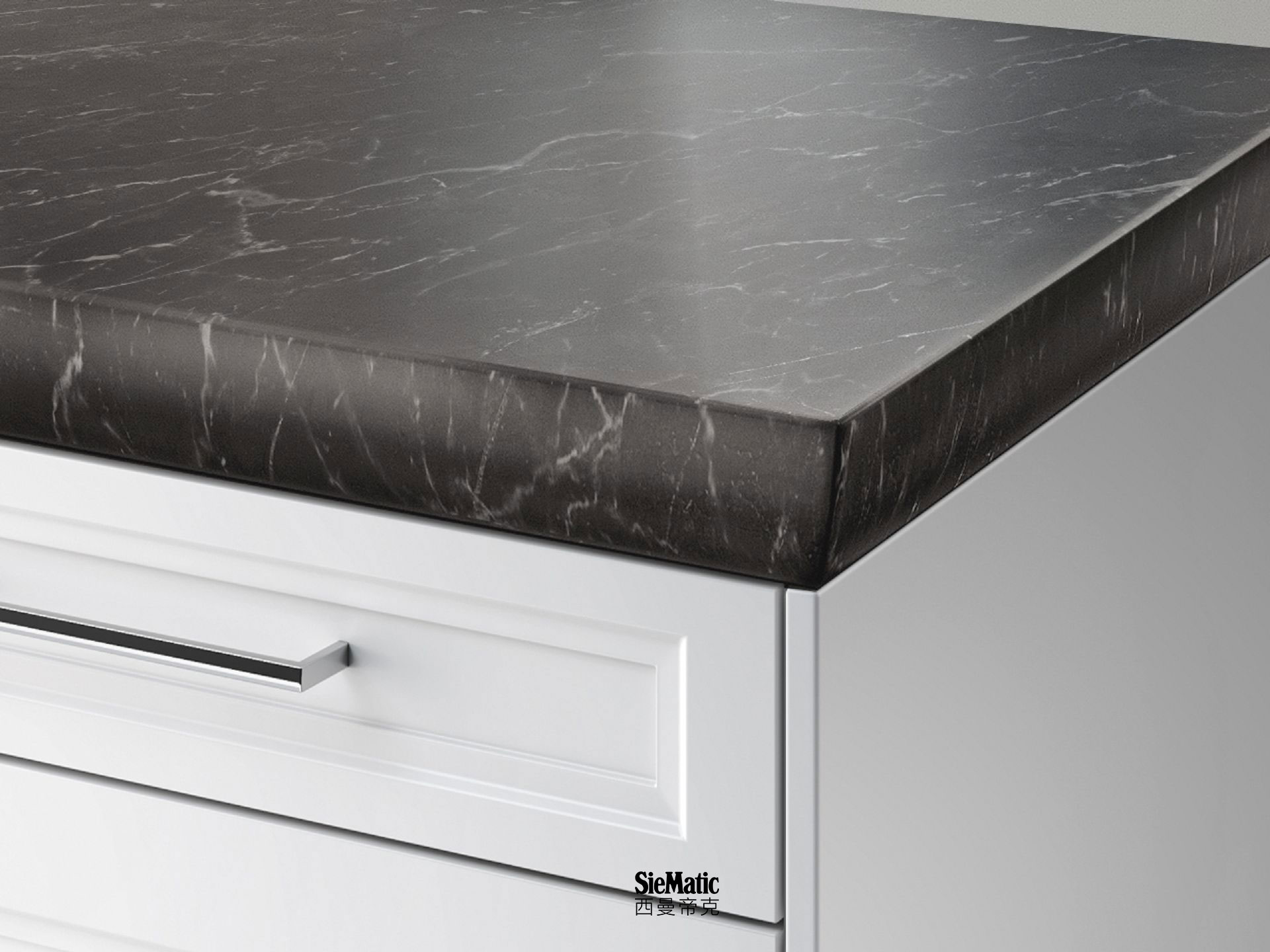 SieMatic StoneDesign kitchen countertop with elliptical edge