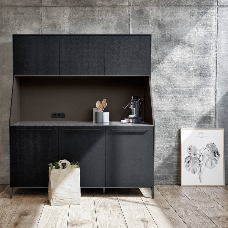 SieMatic 29 kitchen sideboard as a small kitchenette, espresso bar or fully-equipped functional furniture piece