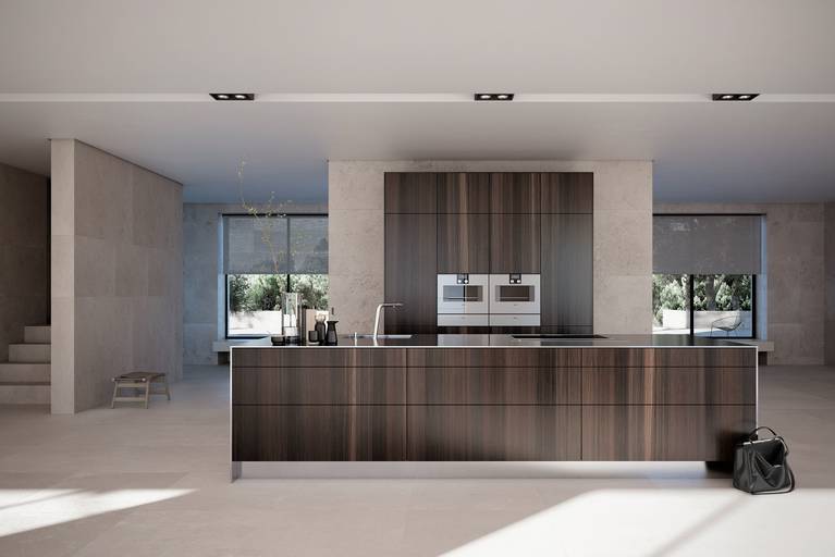 SieMatic Pure SE in smoked oak veneer with kitchen island