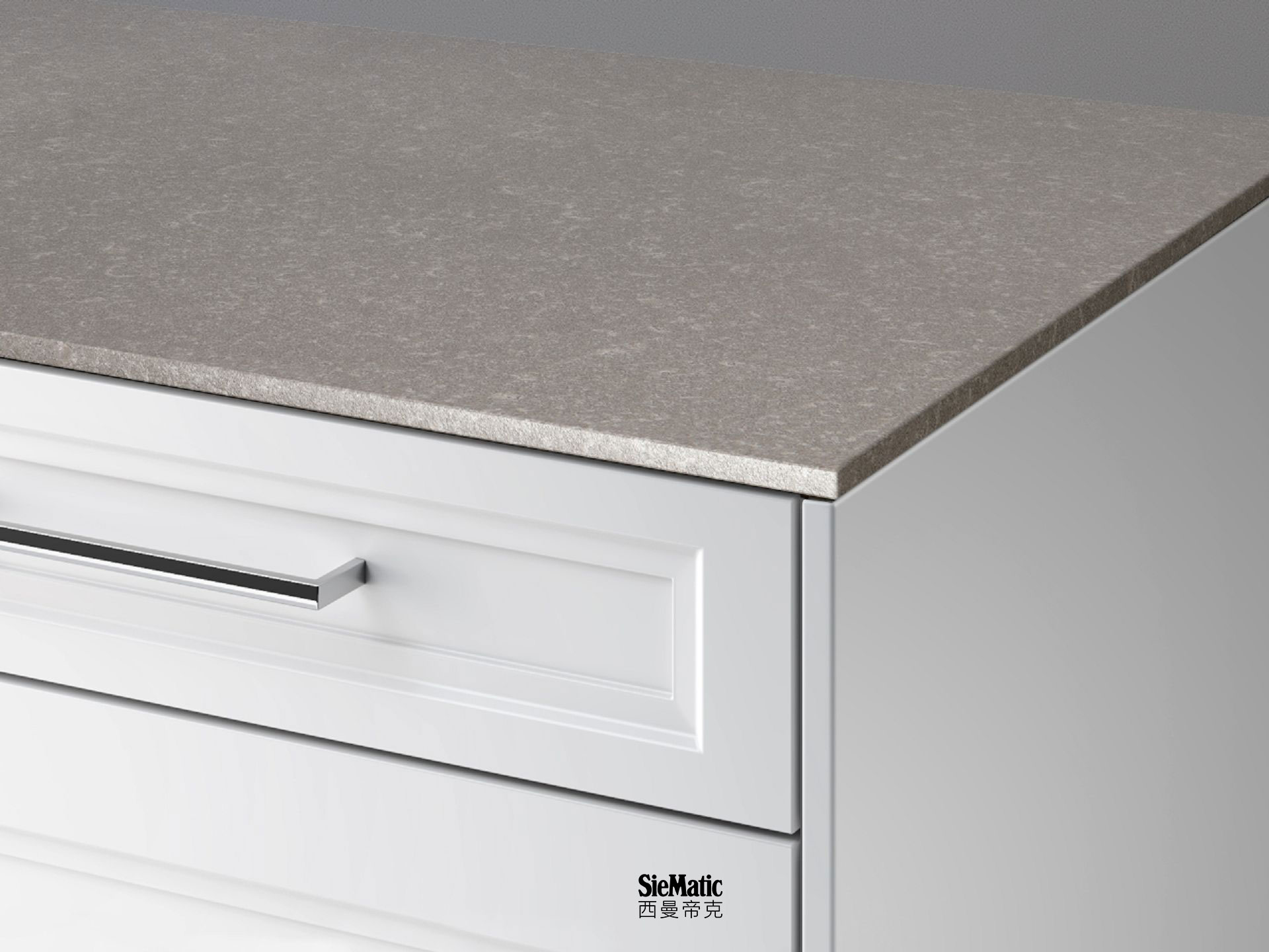 SieMatic StoneDesign kitchen countertop in 1 cm thickness look