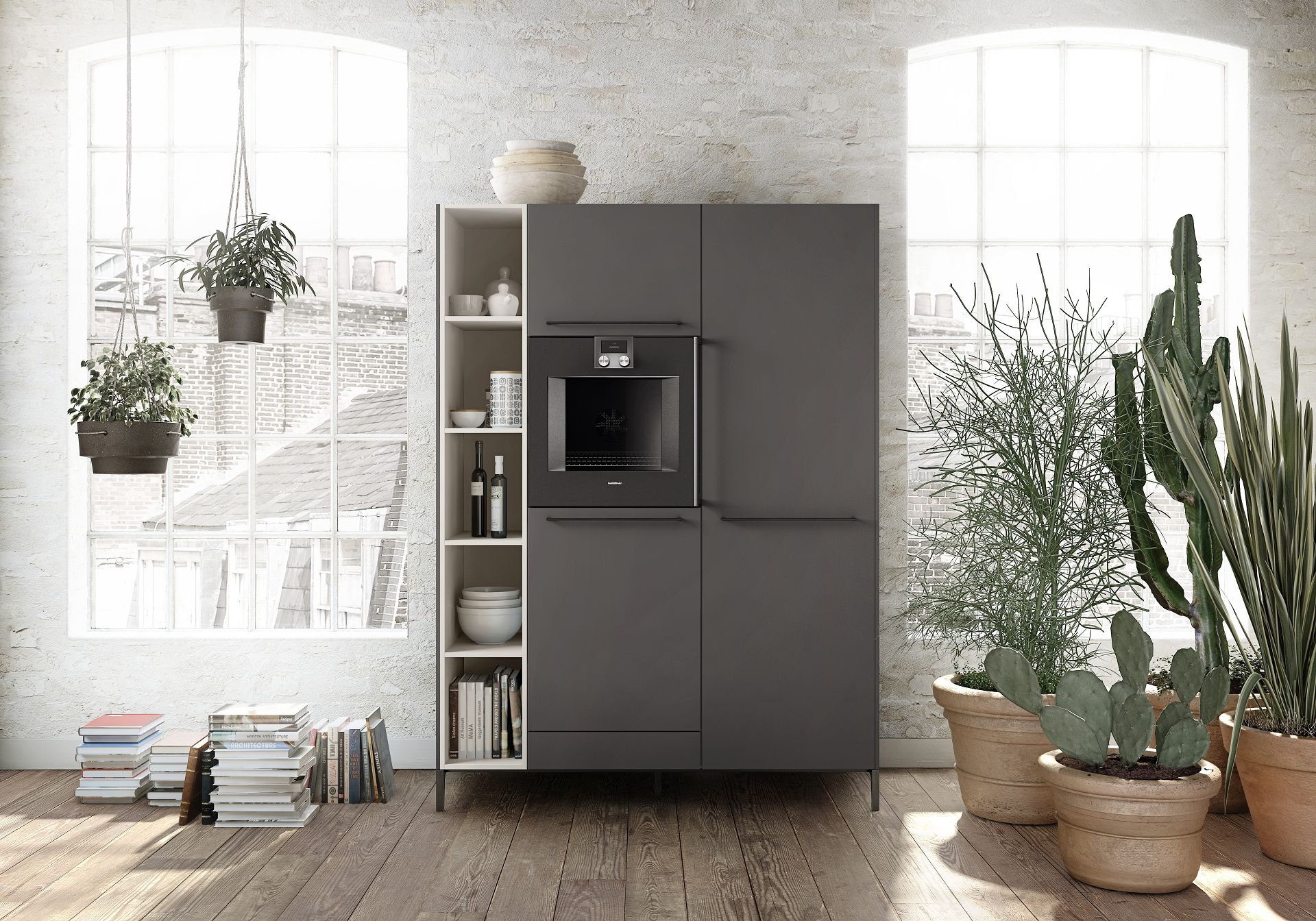 Tall cabinet ensemble with oven, fridge or dishwasher - a functional addition to the SieMatic 29